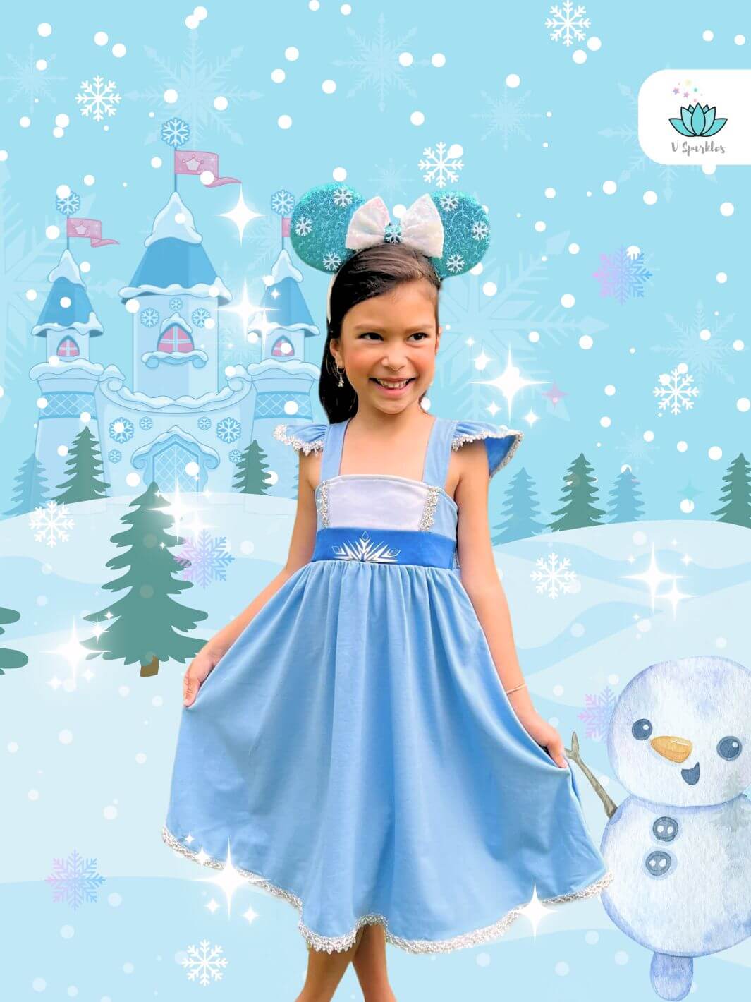 Ice Queen Dress for Kids - Main Image