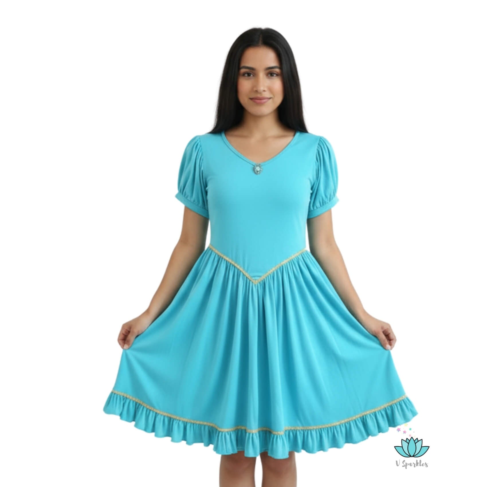 open lace back dress Princess Jasmine Dress for Adult