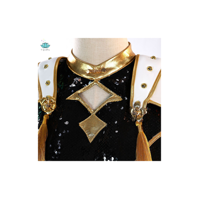 Zoey Golden Black Costume Shiny for Kids KPop Demon Hunters Inspired Cosplay for Girls