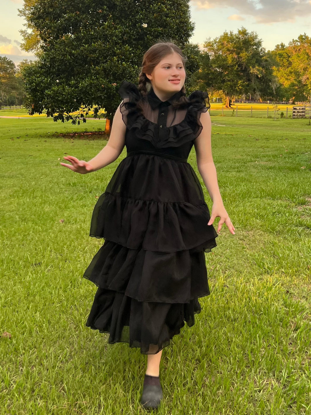 Gothic chiffon dance dress