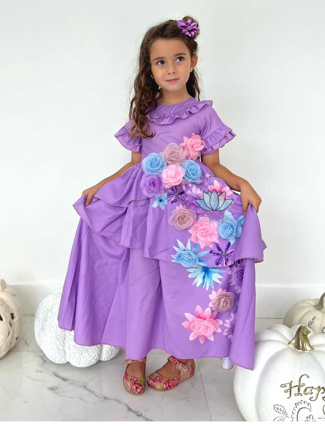 Isabela 3D flowers dress
