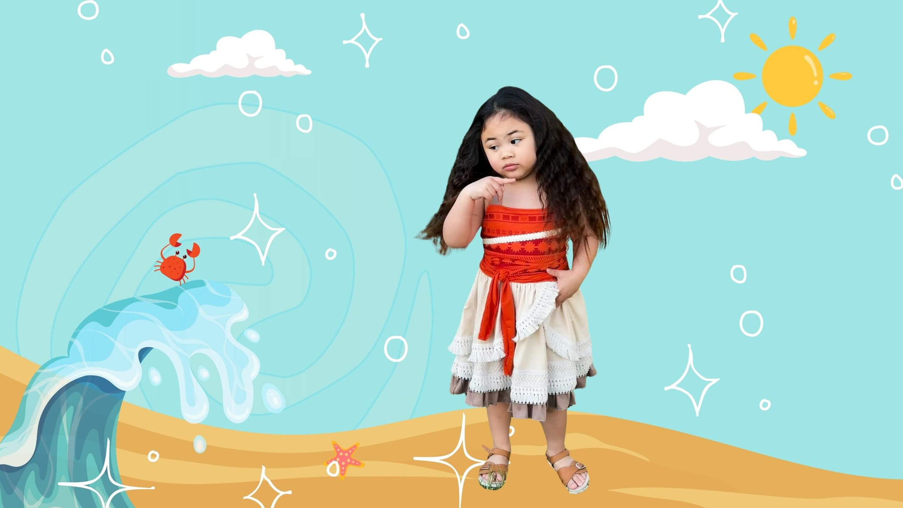 Island Princess dress for kids moana dress for kids v sparkles