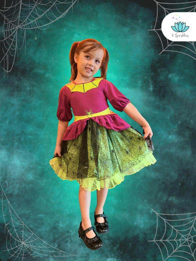 Spider Web Girls Dress for Mickey Not So Scary Halloween Party