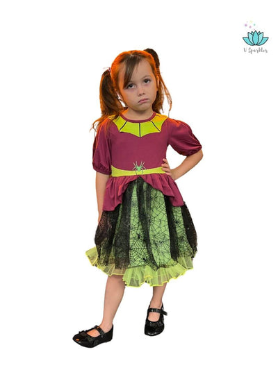 Spider Web Girls Dress for Mickey Not So Scary Halloween Party