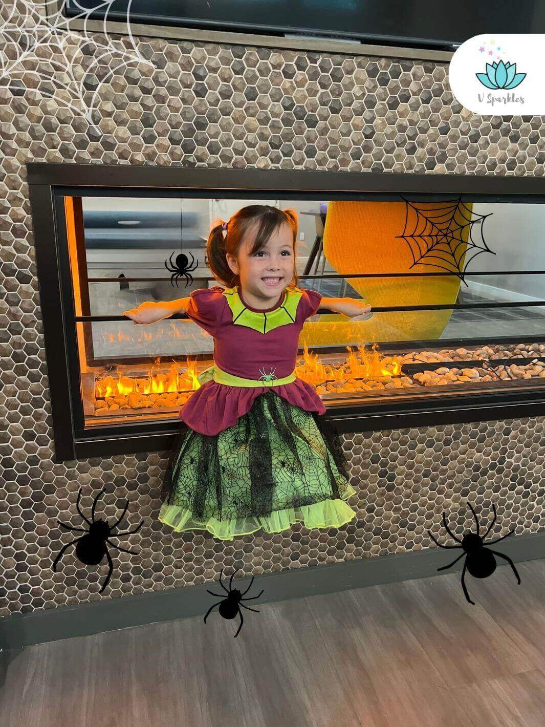 Spider Web Girls Dress for Mickey Not So Scary Halloween Party