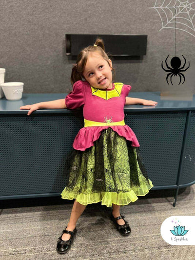 Spider Web Girls Dress for Mickey Not So Scary Halloween Party