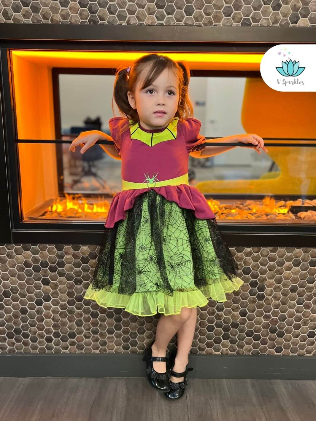 Spider Web Girls Dress for Mickey Not So Scary Halloween Party