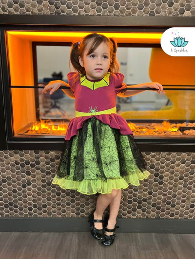 Spider Web Girls Dress for Mickey Not So Scary Halloween Party