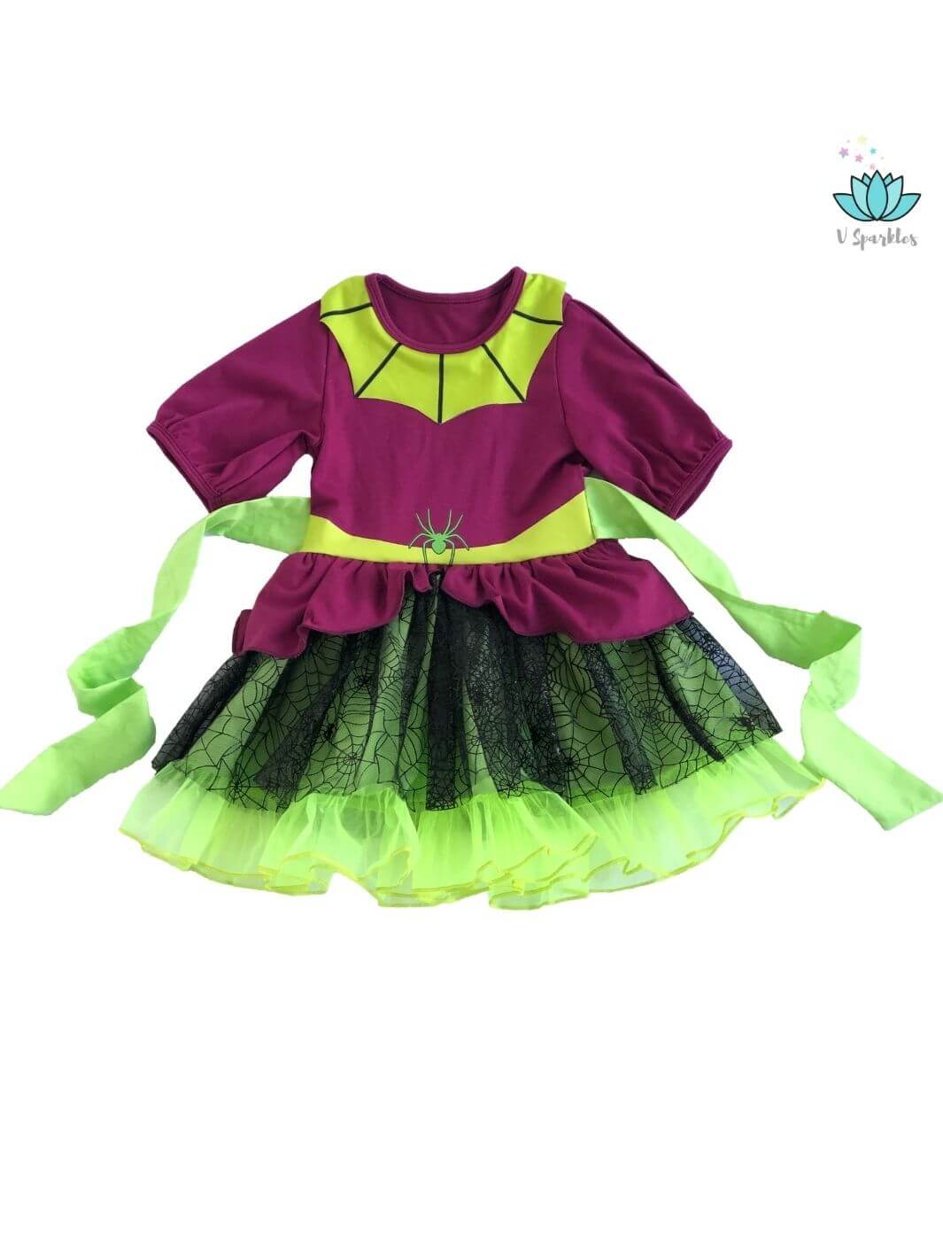 Spider Web Girls Dress for Mickey Not So Scary Halloween Party