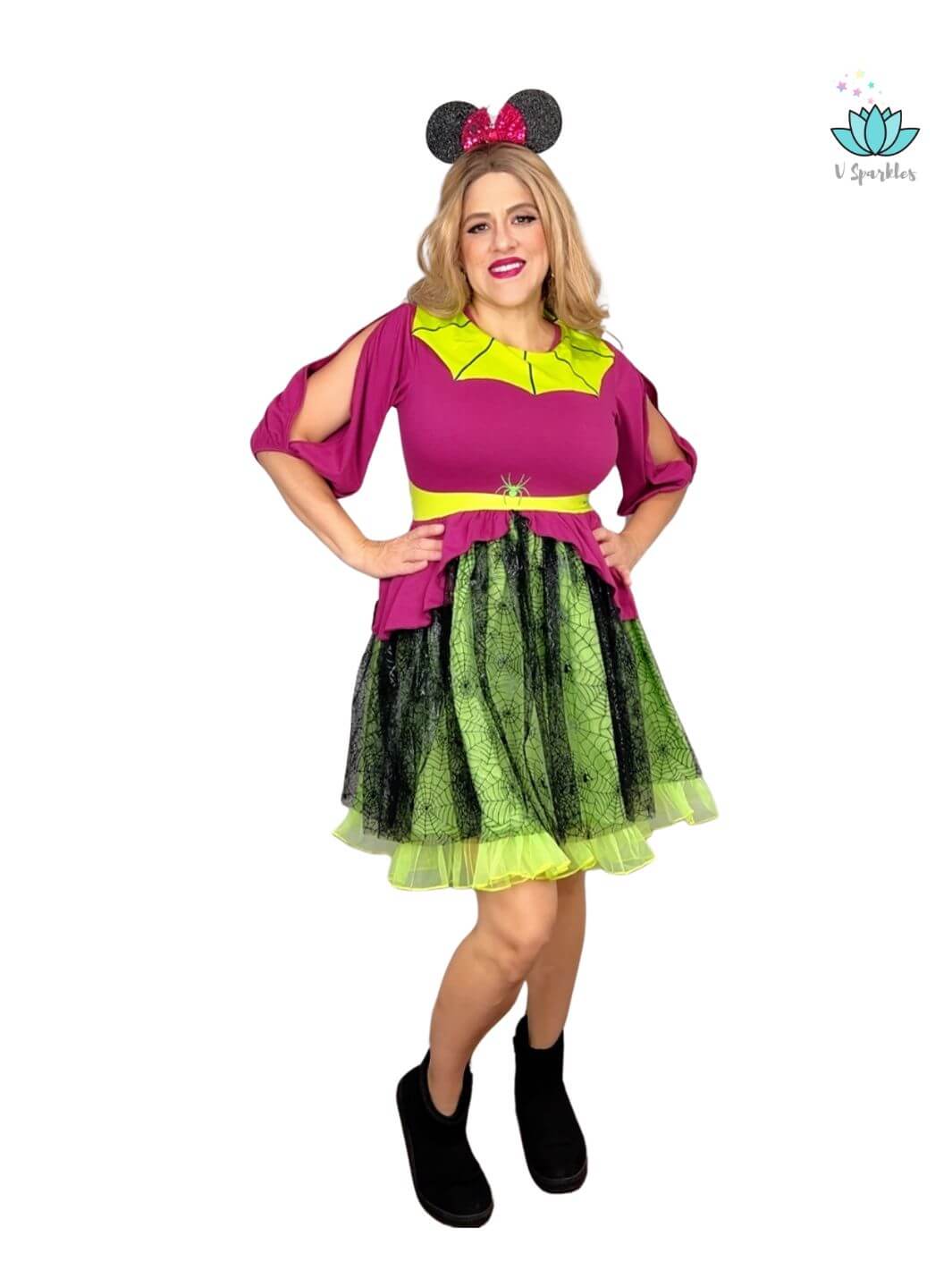Spider web women's dress for Mickey Not So Scary Halloween party