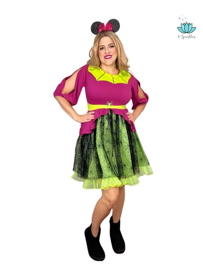 Spider web women's dress for Mickey Not So Scary Halloween party