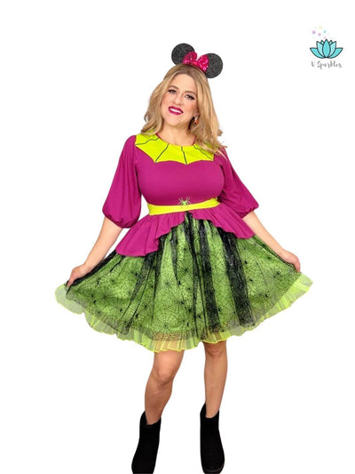 Spider web women's dress for Mickey Not So Scary Halloween party