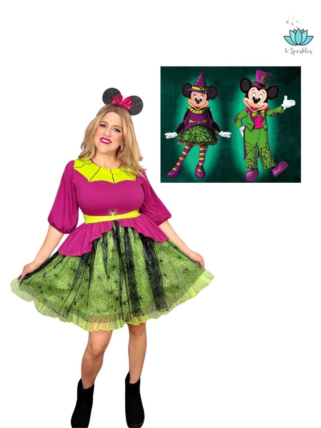 Spider web women's dress for Mickey Not So Scary Halloween party