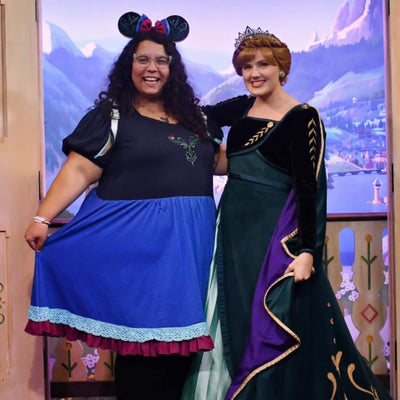 Ice Queen Sister Blue Princess Dress for Adults