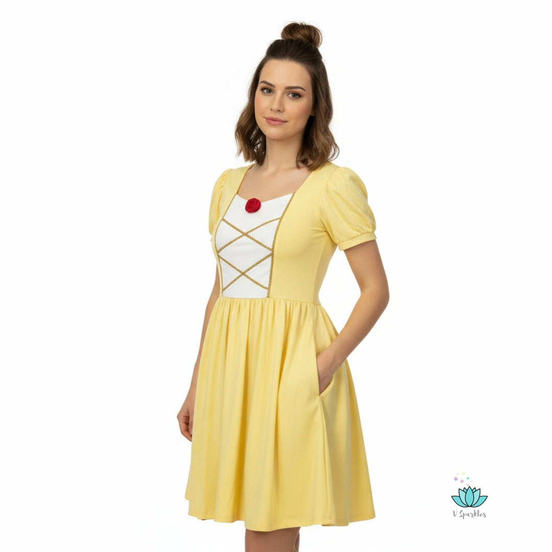 slim fit dress slacks Belle Disney Bound Dress for Adult
