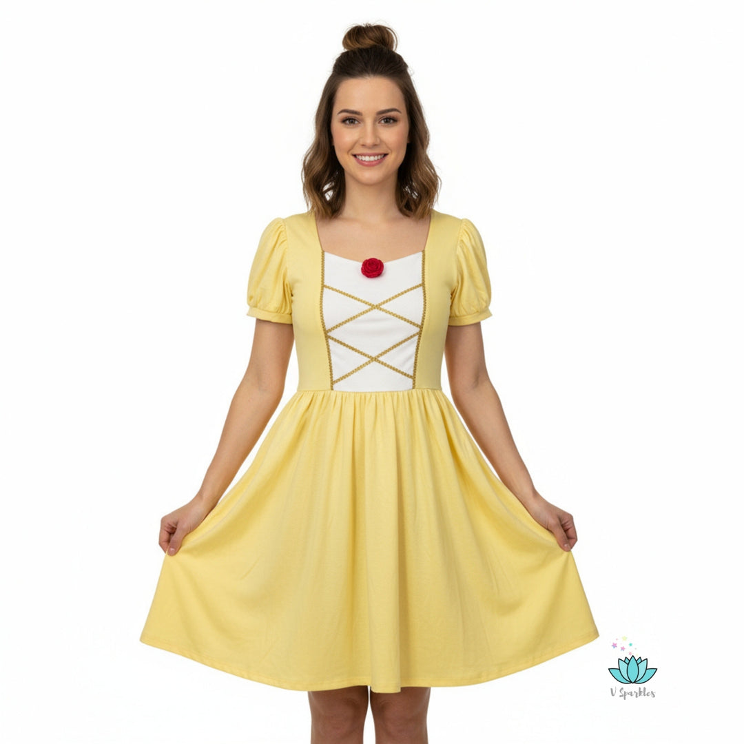 Red Rose Princess Dress Adult Women