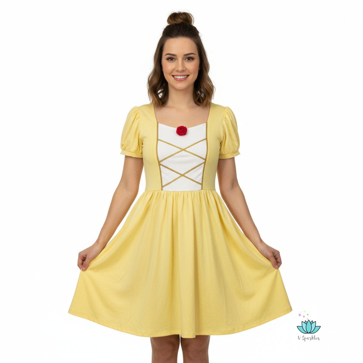 Red Rose Princess Dress Adult Women