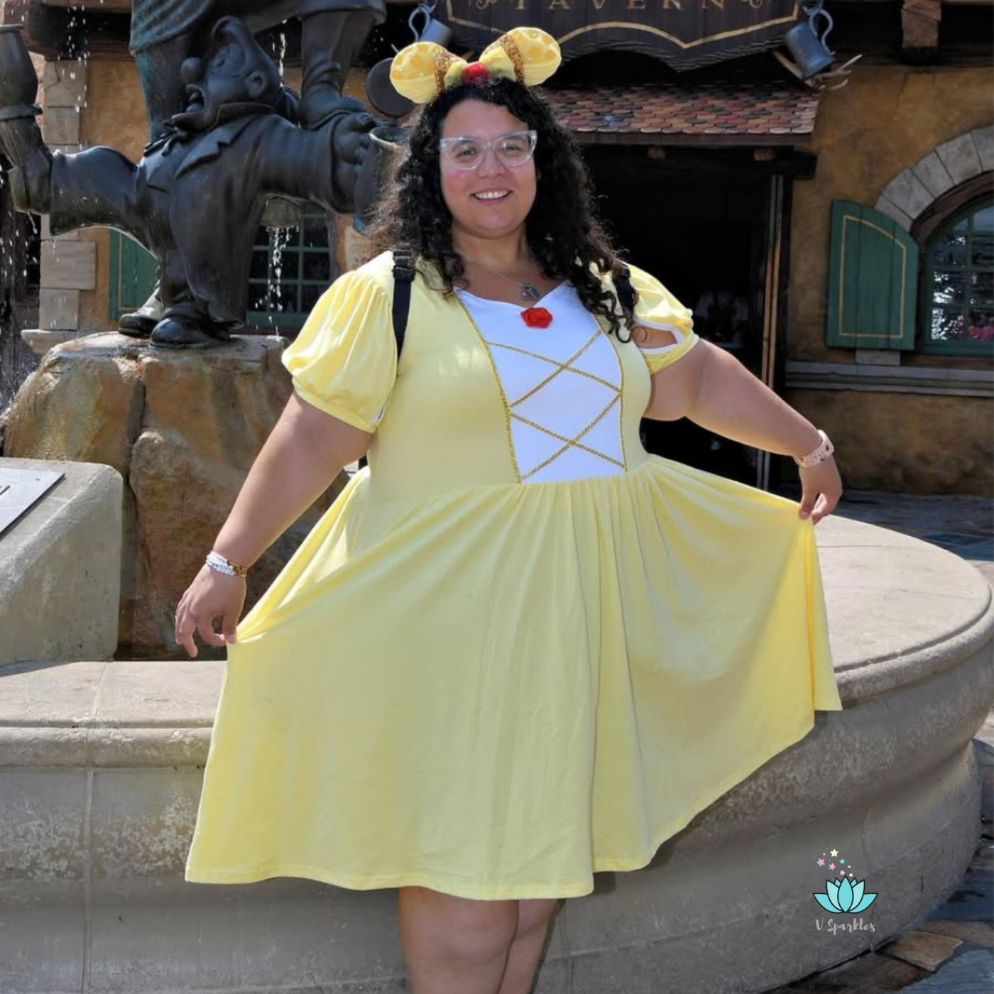 Red Rose Princess Dress Adult Women