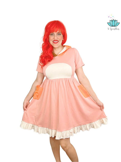 Bingo-inspired adult Disneybounding outfit with playful dog details, perfect for Halloween costumes or birthday celebrations. A stylish self treat or fun gift for Bluey fans