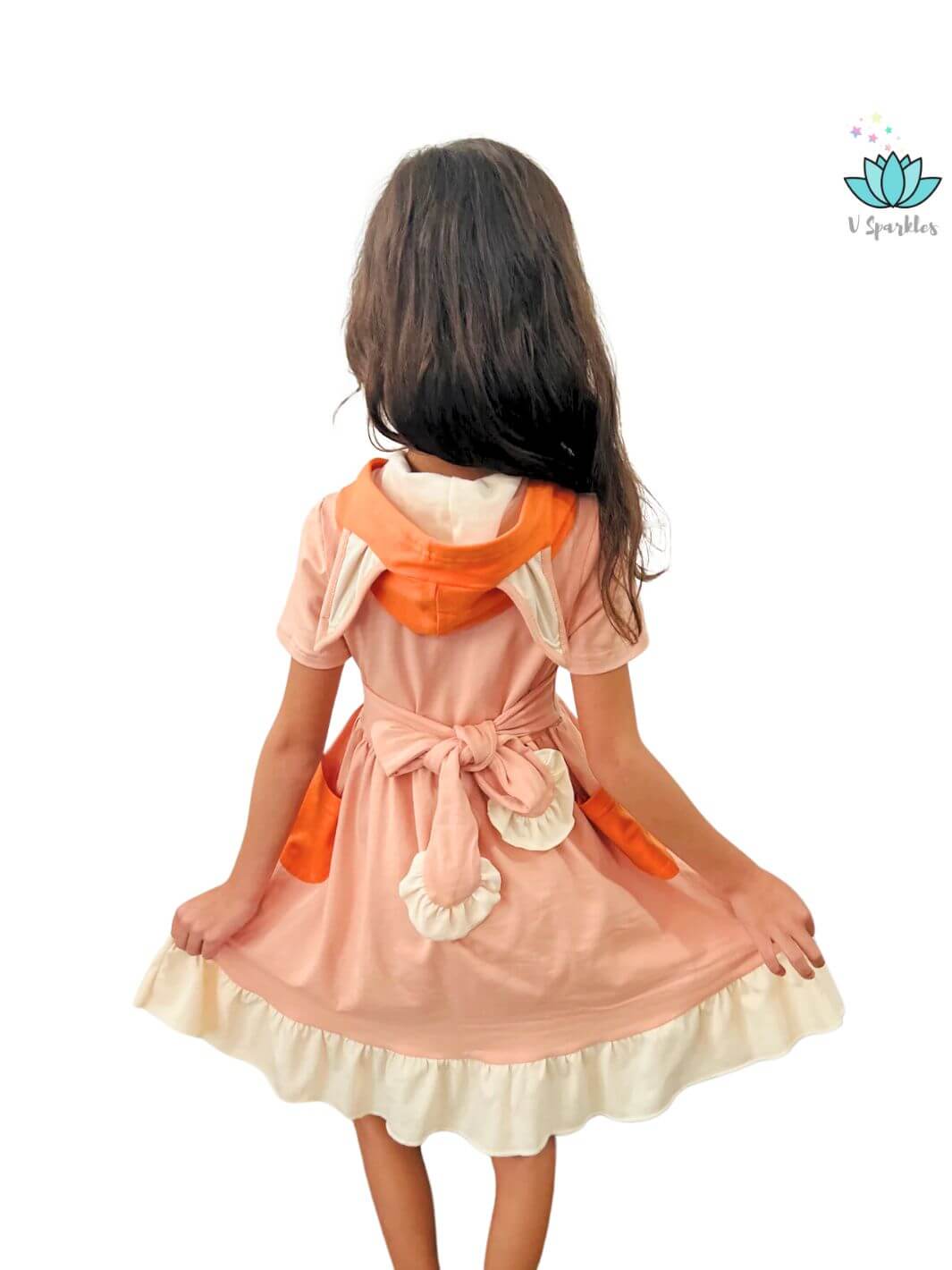 Bingo-inspired dog dress for kids, designed for Disneybounding or dress up fun. Great for Halloween costumes, birthday parties, or imaginative play pretend games.