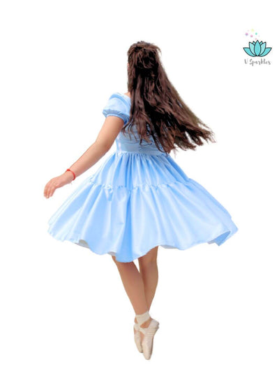 Glass Slipper Adult Dress Set for Women – Perfect for Halloween and Disneybounding – Channel your inner Cinderella with this magical blue dress set, ideal for Halloween parties, Disneybounding, or special occasions. Available in mid-size and plus-size options