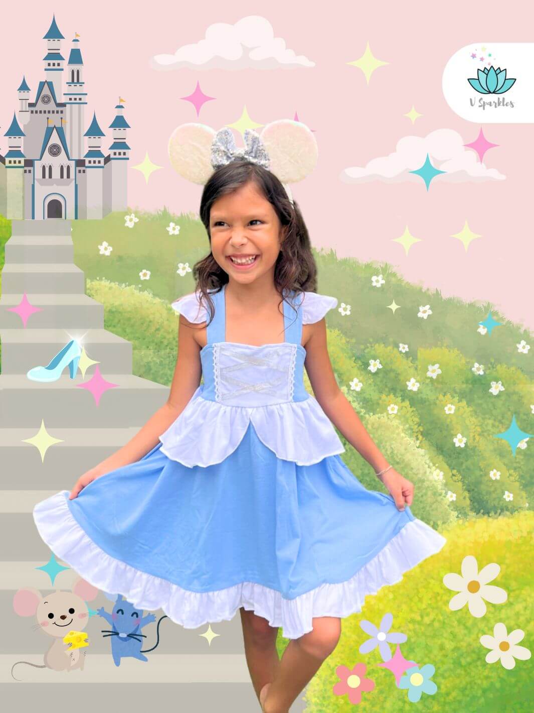 Shop Glass Slipper Princess Dress For Girls Toddlers V