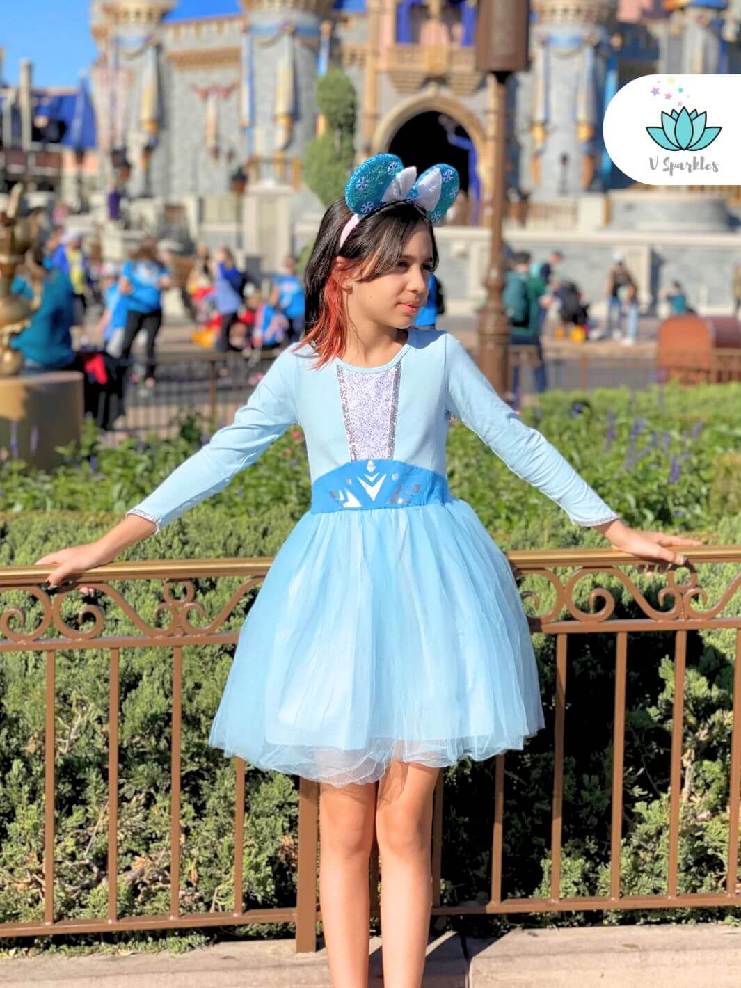 Ice Queen Long Sleeve Princess Dress for Kids