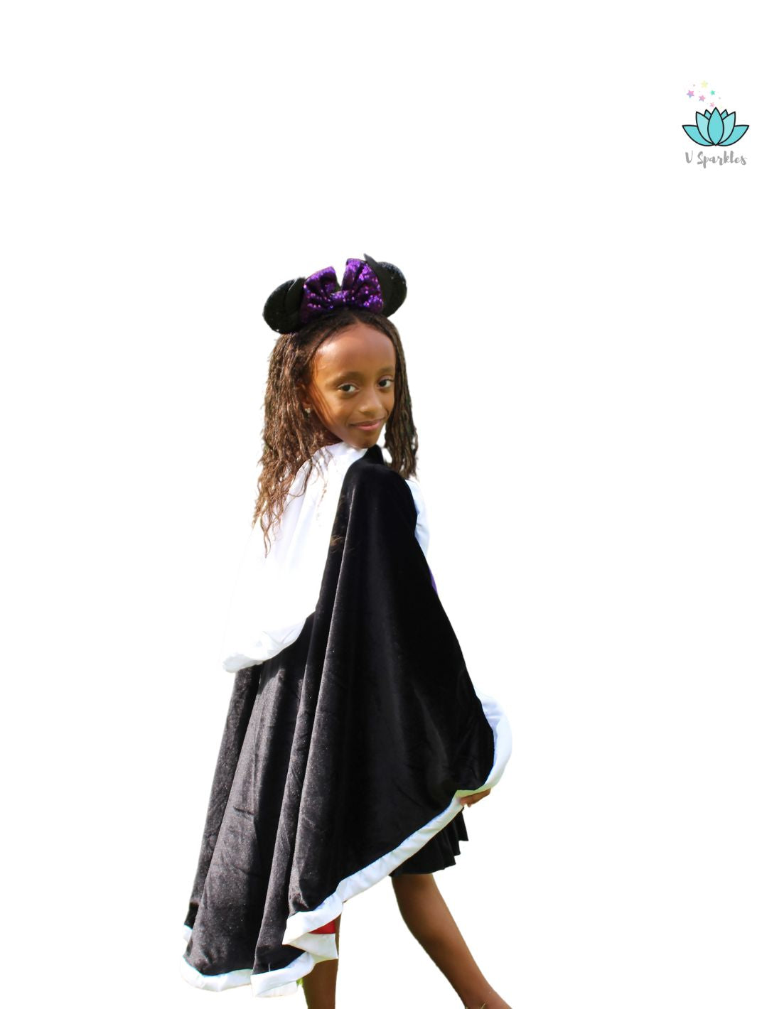 Evil Queen Cotton Dress for Kids: Cape Available as an Add-on