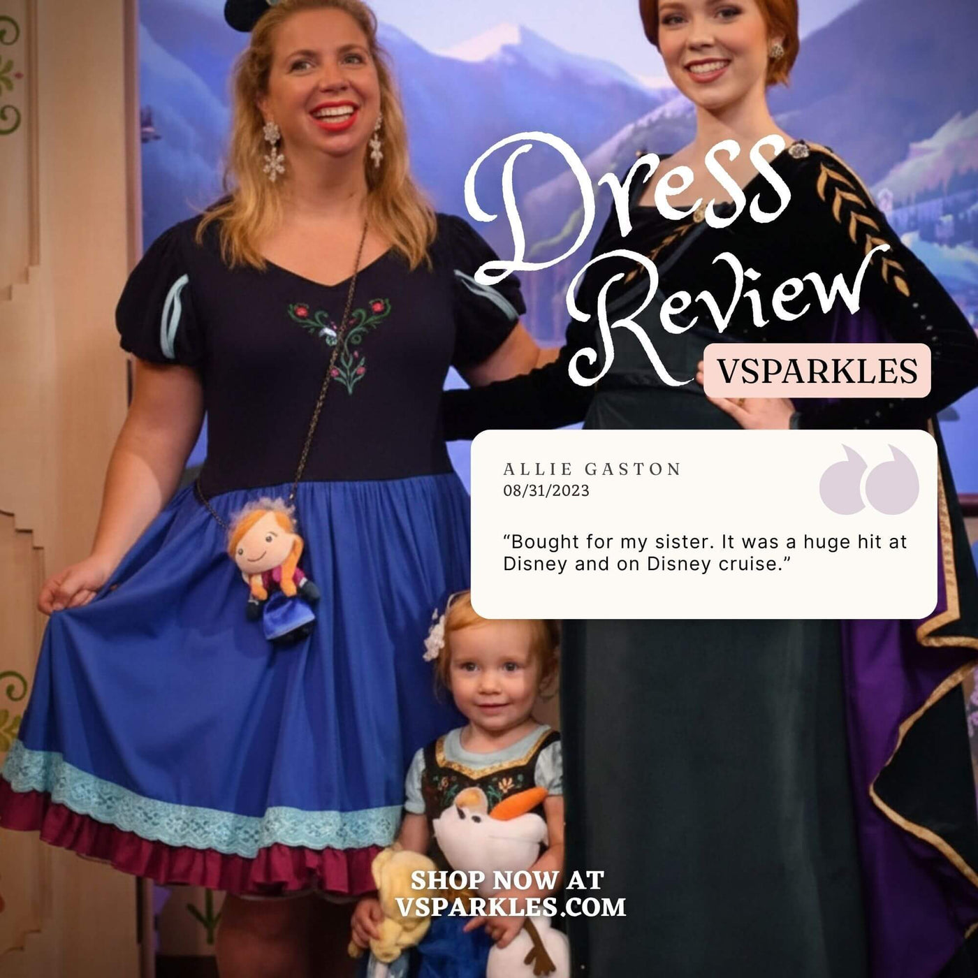 Anna Blue and Black Dress for Adult