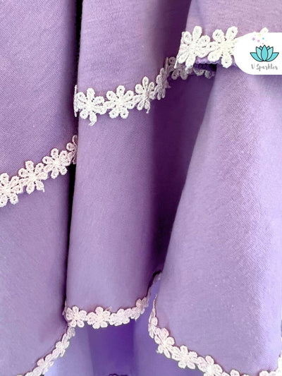 Isabela Disneybound Floral Adult Dress: A close-up of a delicate floral pattern on this Isabela-inspired Disneybounding outfit, perfect for a Halloween costume, birthday dress, or fashion statement. Ideal for fans of Encanto seeking a magical self-treat or gift.