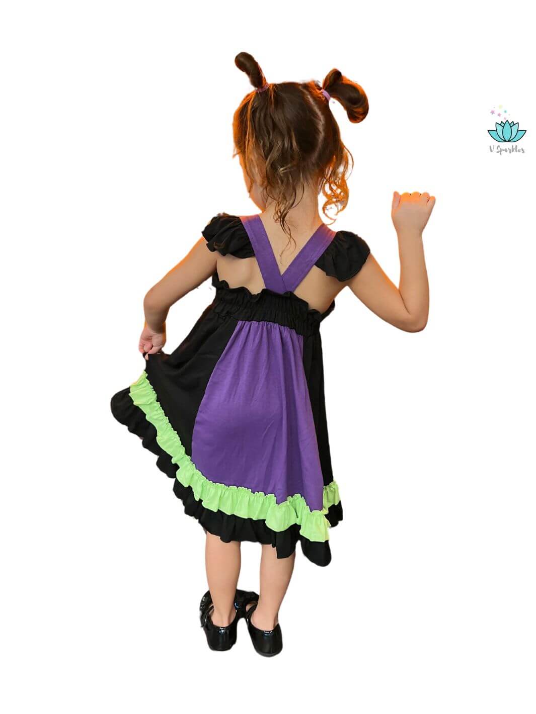 Malevolent Fairy Cotton Dress for Girls: Cape Available as an Add-On