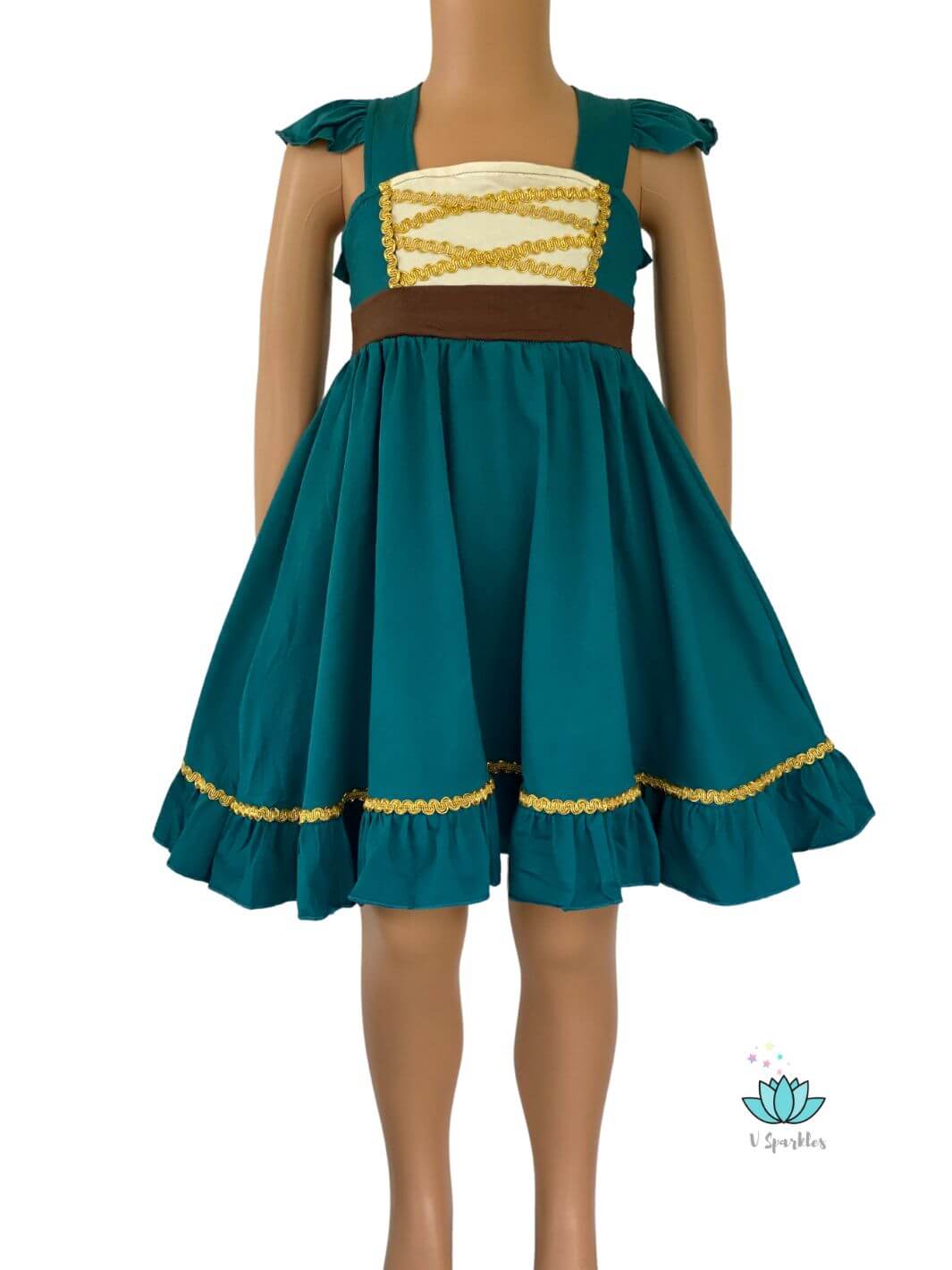 Brave Princess Dress to Impress: This stylish Merida-inspired dress is sure to impress at any event, combining princess fashion with adventurous spirit.
