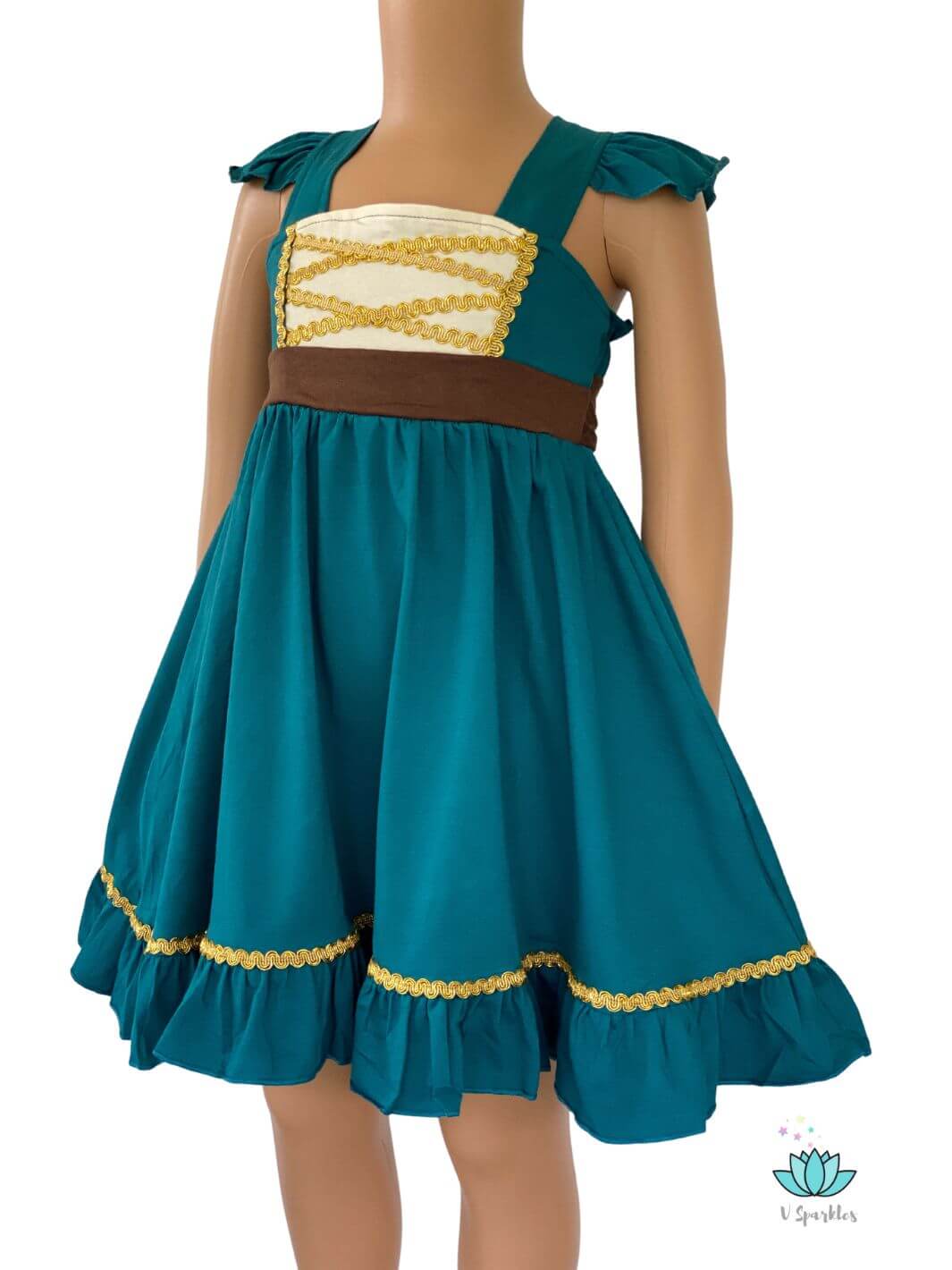 Brave Princess Dress - Self Treat for Kids: This Merida-inspired dress is perfect for a self-treat, bringing joy and adventure to any little girl's wardrobe.