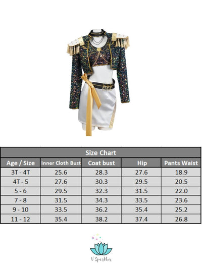 Mira Black Cosplay Outfit KPop Demon Hunter inspired Costume for Kids