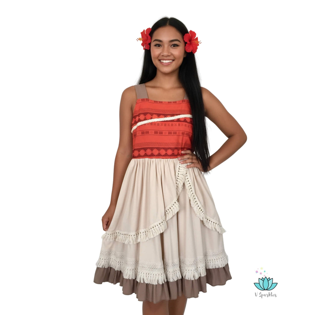 Polynesian Princess Dress Deluxe for Adult Women, Adult Princess Dress Polynesian Princess Dress Deluxe for Adult Women, Adult Princess Dress