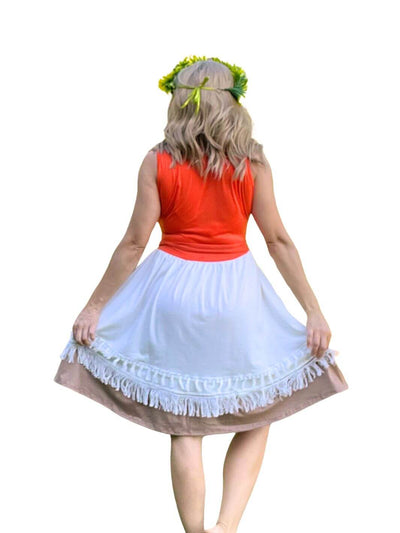 Moana-Inspired Fashion Outfit for Adults: This dress brings the spirit of Moana to life, ideal for dress-up games, play pretend, or adding a touch of adventure to any wardrobe.
