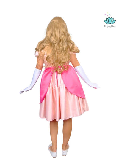 Mushroom Princess Dress-Up Overskirt for Adults – Perfect for Halloween and Disneybounding – Channel your inner Princess Peach with this playful mushroom princess dress-up overskirt, perfect for Halloween parties, Disneybounding adventures, or special events. Available in mid-size and plus-size options.