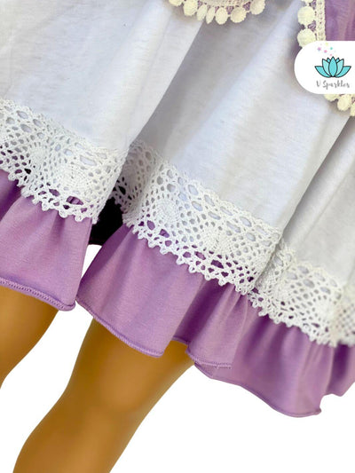 "Princess Sofia-inspired dress for kids, great for imaginative play, Halloween costume, or birthday parties. A beautiful gift for young Disney fans.