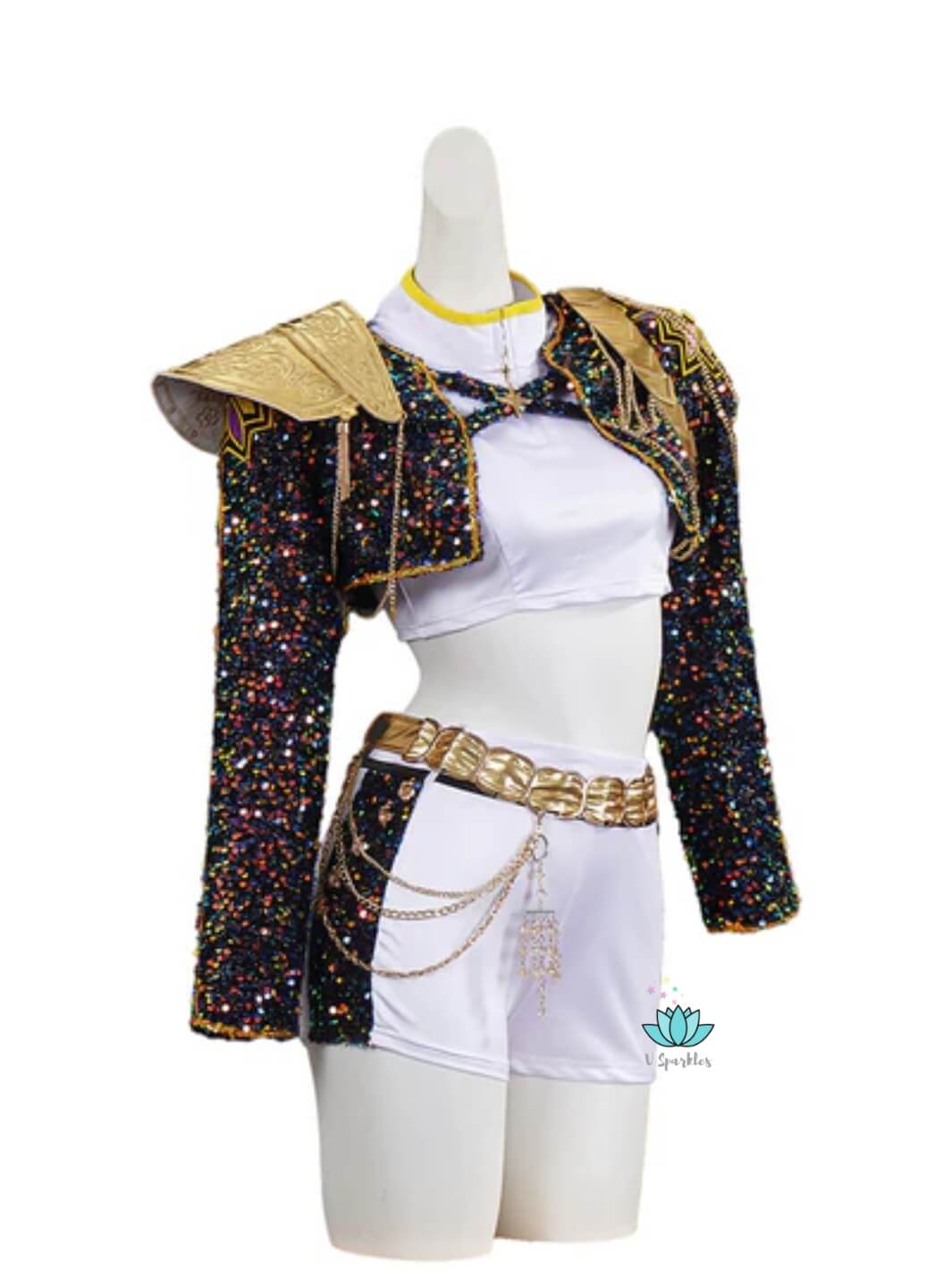 Rumi Black Cosplay Outfit Kpop Demon Hunters Inspired Costume for Kids
