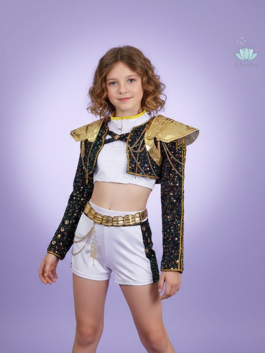 Rumi Black Cosplay Outfit Kpop Demon Hunters Inspired Costume for Kids