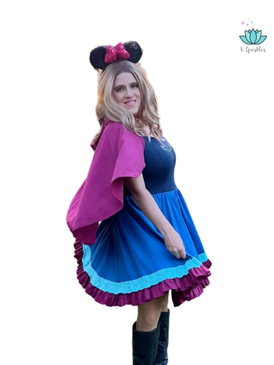comfortable anna disneybounding dress for adults and plus size