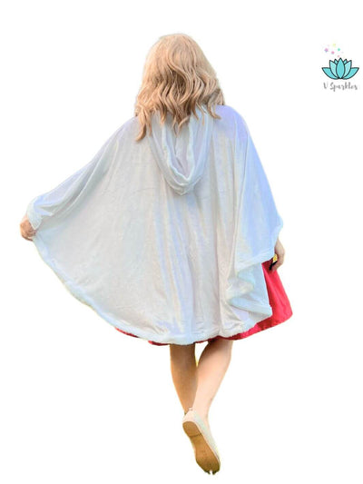 Elegant Red Dress with Optional White or Red Cape – Available in Plus Sizes