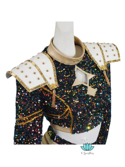 Zoey Black Cosplay Outfit KPop Demon Hunters Inspired Costume for Kids