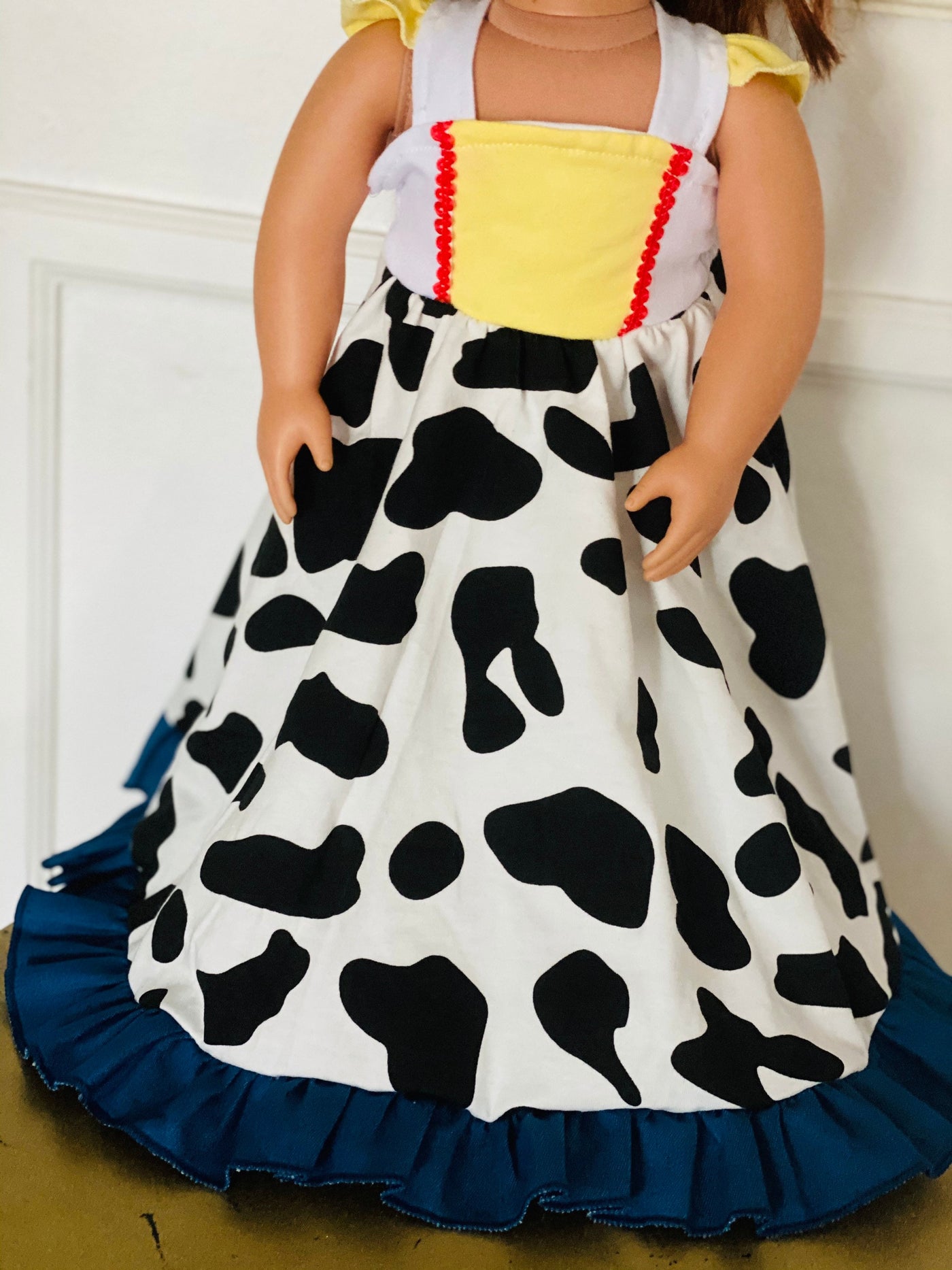 Cow girl doll dress